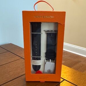 Tory Burch Apple Watch Leather Band Set – Navy (38mm/40mm) | NWT